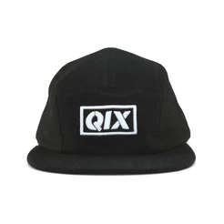 Boné QIX Five Panel Preto Camuflado Básico Aba Reta Masculino Feminino