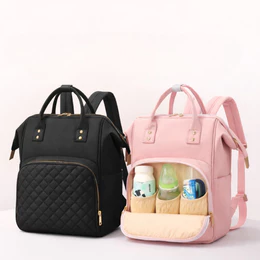 Mochila Maternidade Premium Multifuncional – Espaçosa, Elegante e Prática (Rosa ou Preta) marisa