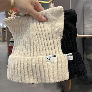 [PEBR] Gorros Fofos Com Orelhas De Gato Para Mulheres Outono E Inverno Proteção Quente Os Ouvidos Doce Versátil Pulôver