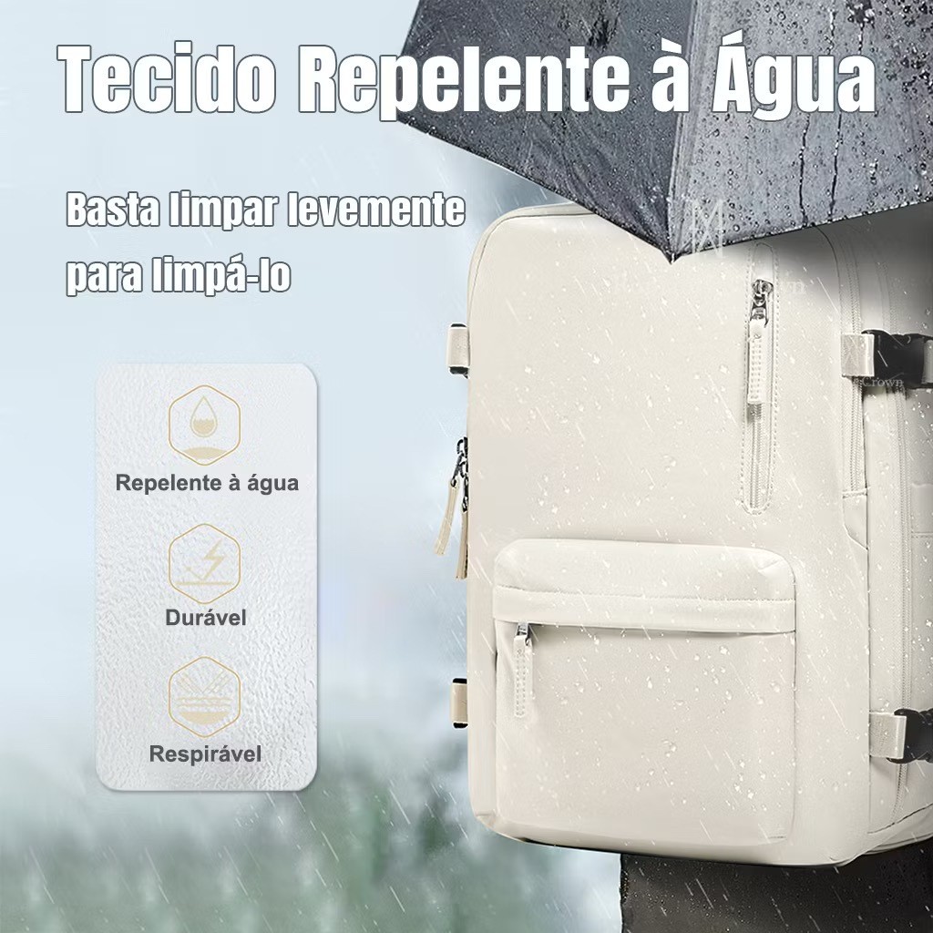 Mochila Viagem Feminina Masculinas Multifuncional Reforçada Impermeável Expansível Mochila Notebook — foto 3