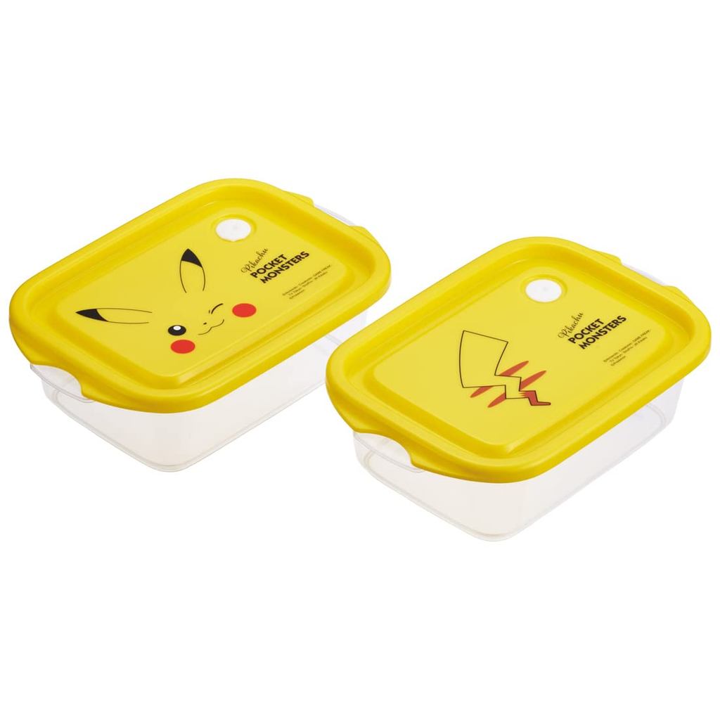 Skater Seal Container Set of 2, Pocket Monsters Pikachu Face 23, Antibacterial Storage Container, Side Dish Container, Made in Japan, FCN2WAG-A【 Direct from Japan 】