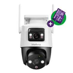 Câmera Externa iM9+ com Duas Lentes Visão Noturna e MicroSD 64GB Intelbras