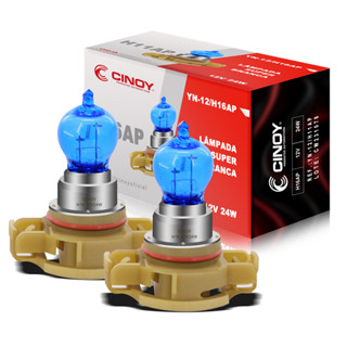 Par Lâmpadas H16 Super Branca Efeito Xenon Cinoy 12V Encaixe Padrão em Oferta na Shopee