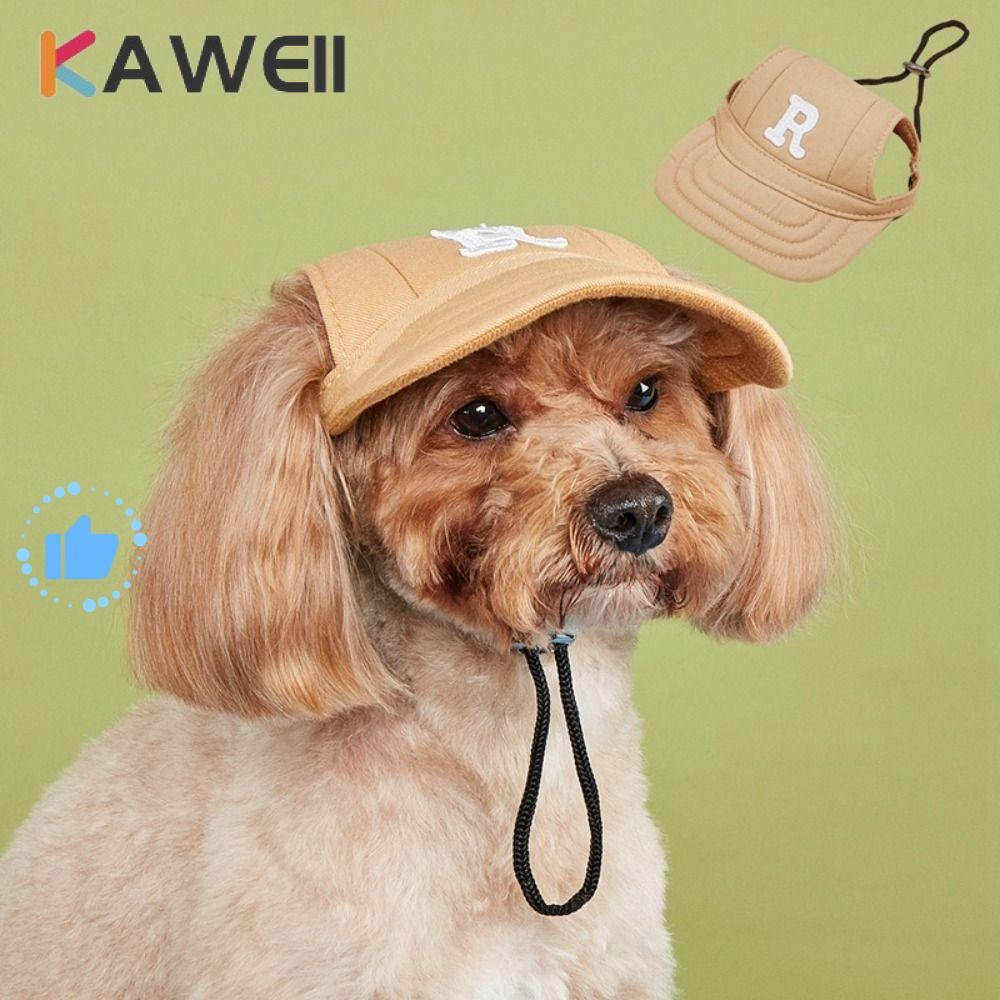 Chapéu De Sol Para Cachorro KAWEII , Boné Bordado Ajustável Respirável Com Furos Orelha E Letras