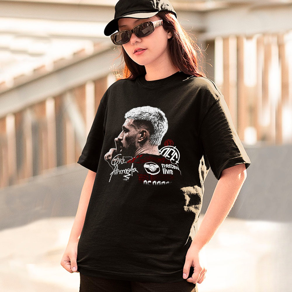 [Camiseta Premium em Algodão Puro]GXG Camiseta Basica e OVERSIZED Jogador de futebol uruguaio arrascaetaGraphic Tee Rapp