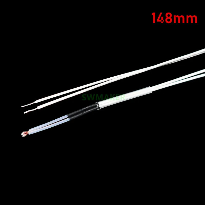 1 Peça Termistor 148mm 100K NTC3950 Resistência A Altas Temperaturas 200 Graus Para Impressoras 3D Duplicador Reprap TEV