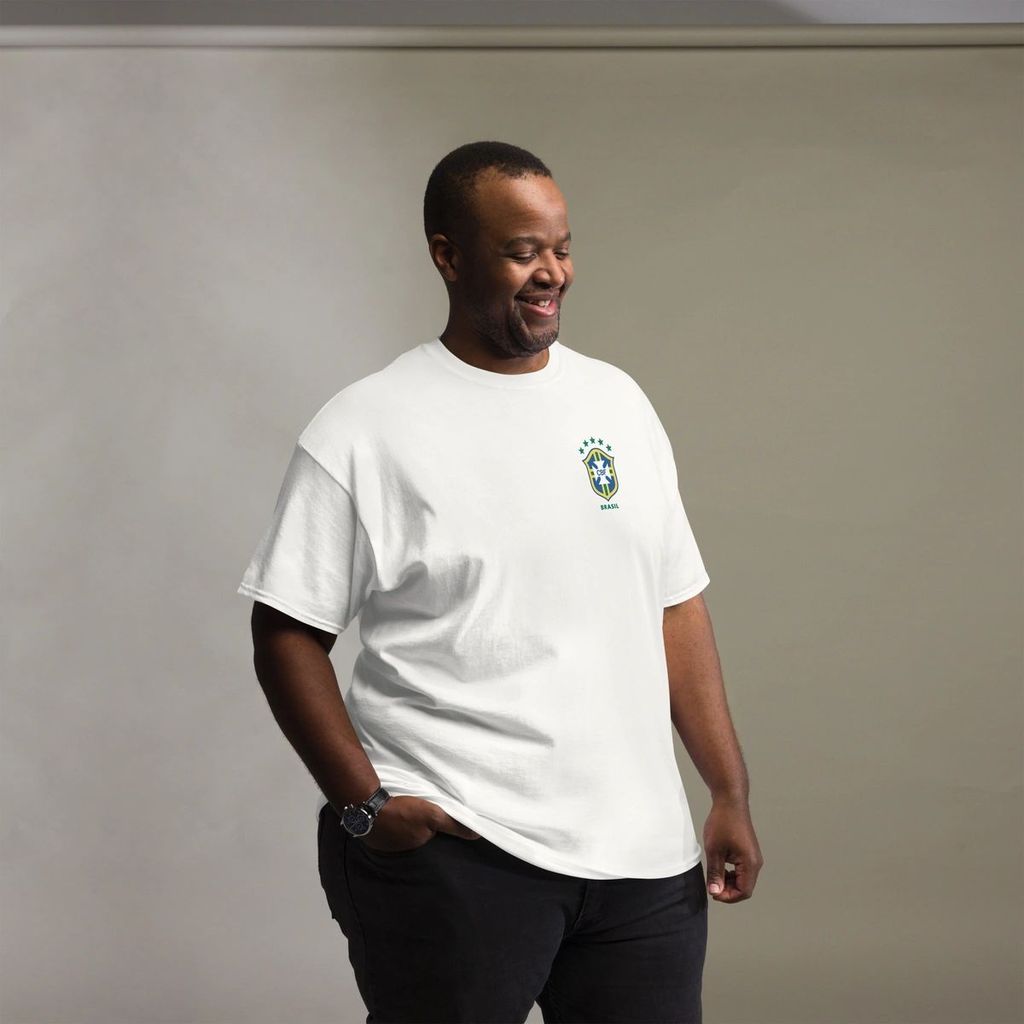 Camiseta Masculina Plus Size Premium Seleção Brasileira 2002