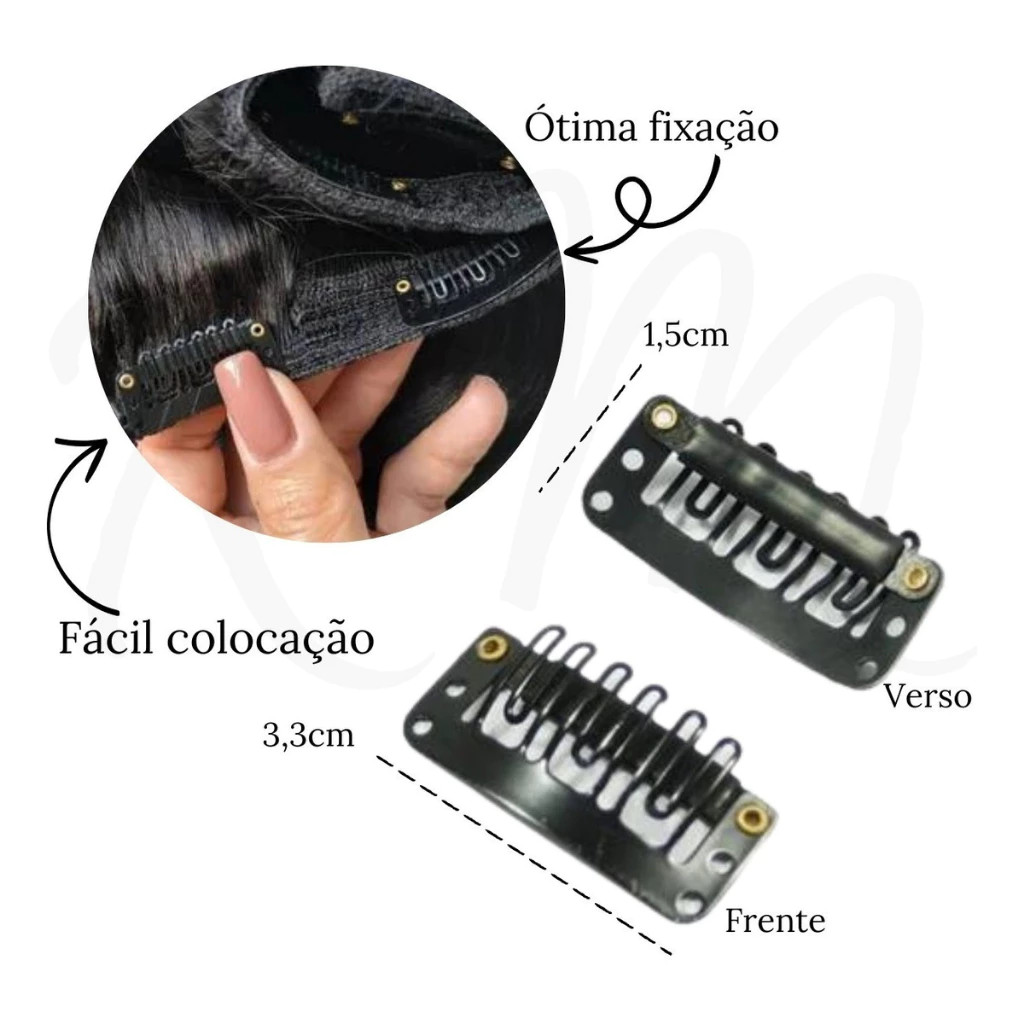 Pacote 20 Presilhas Tic-Tac | Preto ou Branco | Para Penteados em Oferta na Shopee