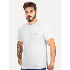 Camiseta Tommy Hilfiger Original Masculina Stack Brand Love Branca