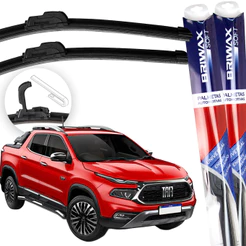 Jogo Palhetas Limpador Parabrisa Fiat Toro 2016 A 2024 Gancho Universal