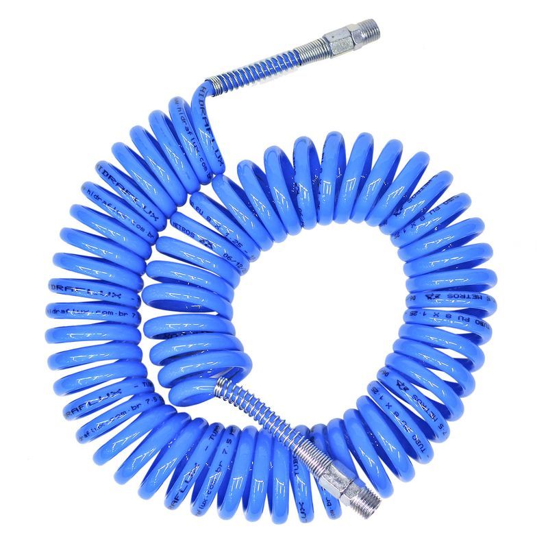 Mangueira para Ar Comprimido em PU Espiral Sanfonada 15 Metros Hidraflux - EPUT 60150-AZ