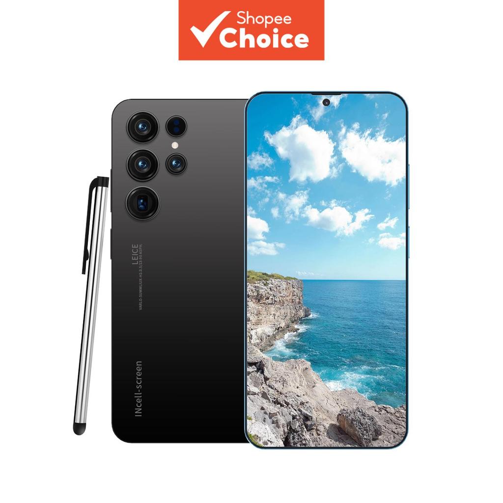 S24 Ultra Smartphone Tela De 6.8 Polegadas Dual SIM Face Desbloqueio Android 8.1 Stylus 2 + 64GB Celular
