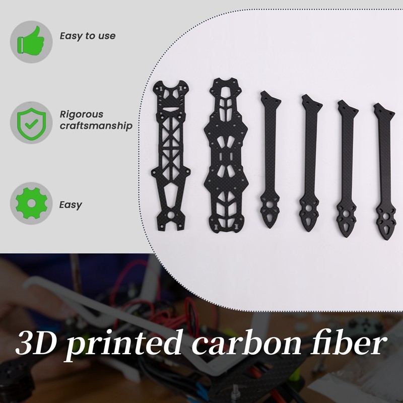 Para MARK4 7 Polegada Kit De Quadro Fibra Carbono 5mm Braço FPV Corrida Drone RC Quadcopter DIY Freestyle Com Peças Impr