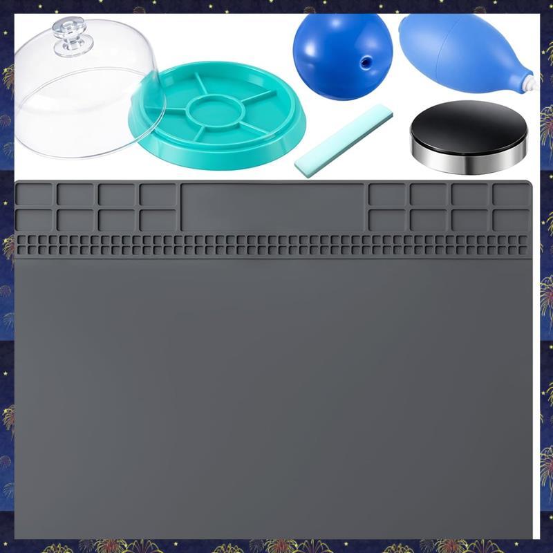 6Pc Conjunto De Limpeza De Relógio Com Massa , Esteira De Reparo , Ferramenta De Pivô De Roda Para Acessório De Manutenç