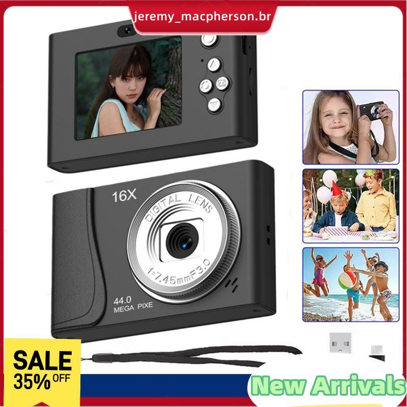 Câmera Digital Compacta Filmadora Infantil Zoom 16X Com Foco Automático Tela De 2.4 " Projetada Para Crianças Adultos In