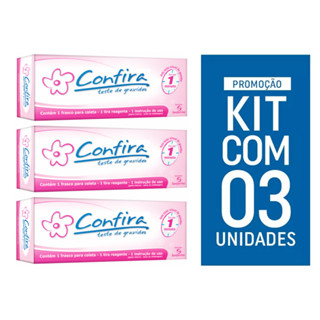 Kit com 3 Teste de Gravidez Fitinha Confira - Sanfarma em Oferta na Shopee
