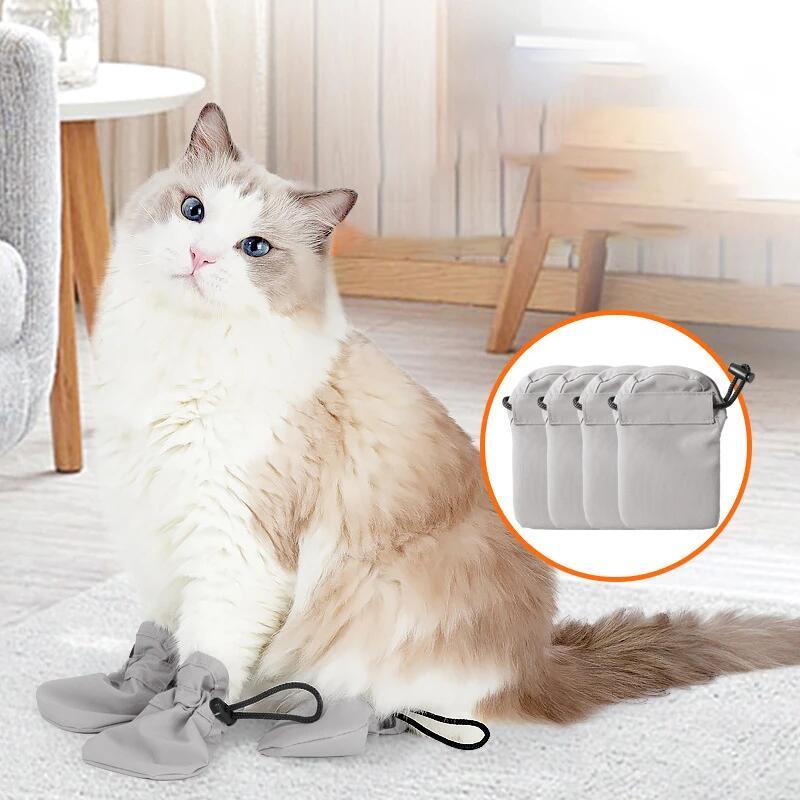 4 Pçs/set Anti-Risco À Prova De Sujeira Sapatos De Gato Ajustável Multifuncional Dwaterproof Água Aliciamento Ao Ar Livr