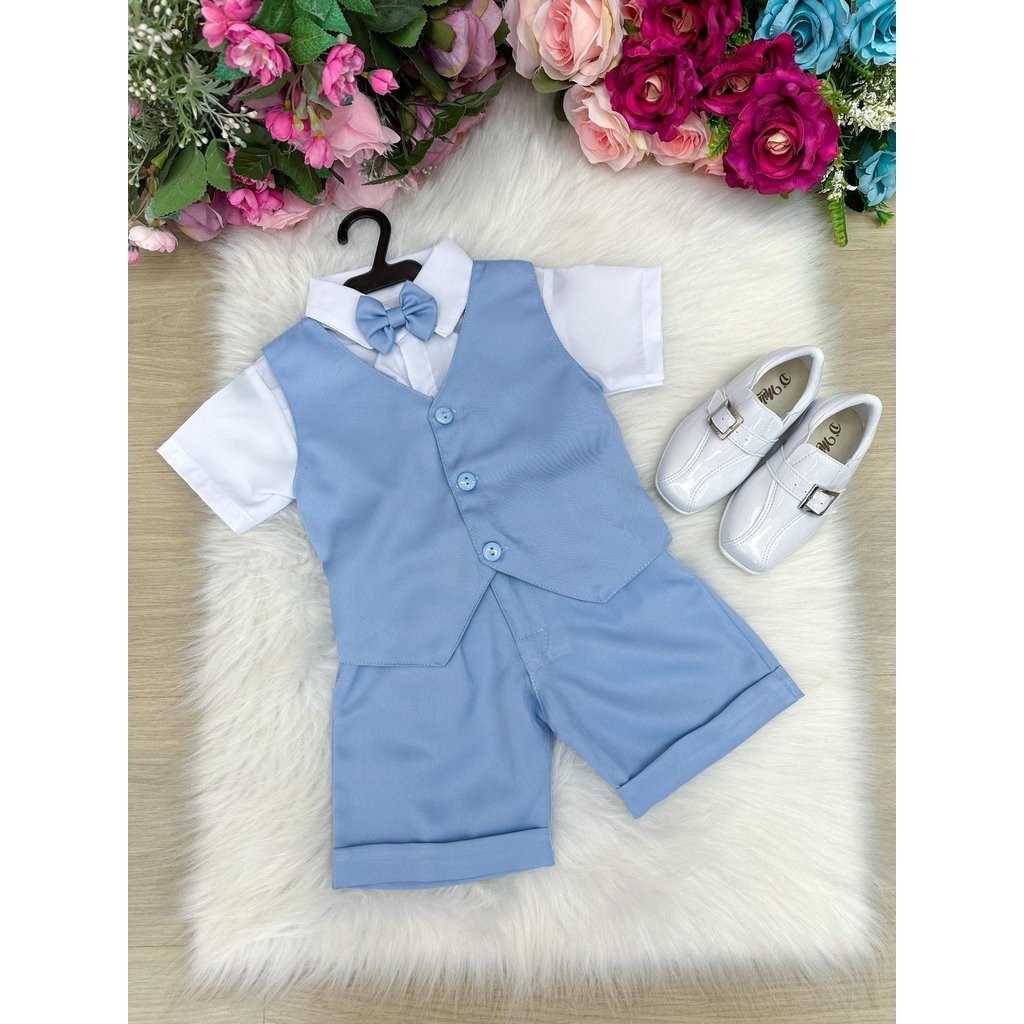 SONI Conjunto Social Miss Cherry Leandro Colete Azul Bebe