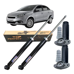 Par Amortecedor Traseiro Perfect + Kits Grand Siena 1.4 1.6