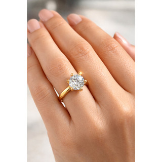 Anel Aliança Solitário Fino Banhado A Ouro 18k Feminino Luxuoso E Elegante