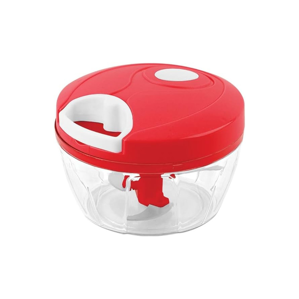Triturador de Alho Legumes Manual 3 Lâminas Inox Processador Moedor Alimento 500ml Escolha sua Cor