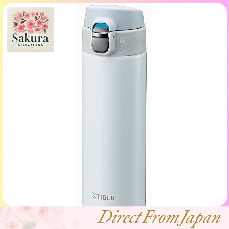 Tiger Stainless Steel Insulated Vacuum Bottle – Lightweight, Easy-Clean, One-Push Operation, BPA-Free, Leak-Proof Thermal Water Bottle for Hot & Cold Beverages