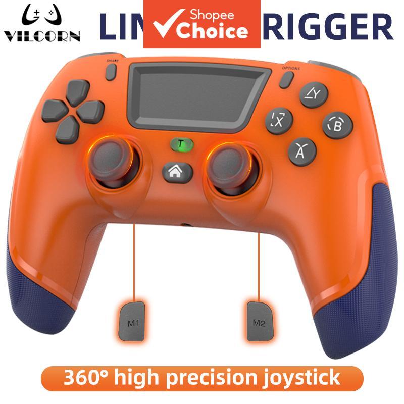 PS4 Pro Slim Games Joystick Controlador Bluetooth Sem Fio com Vibração e Joypad de 6 Eixos para