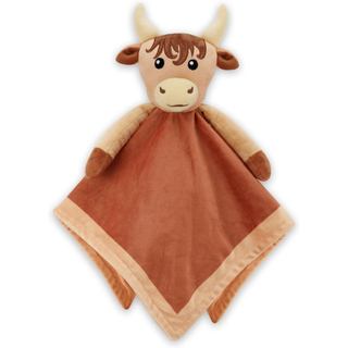 Manta de Segurança para Bebê com Estampa de Vaca Highland - Naninha de Vaca para Bebê - Artigos para Berçário - Presente