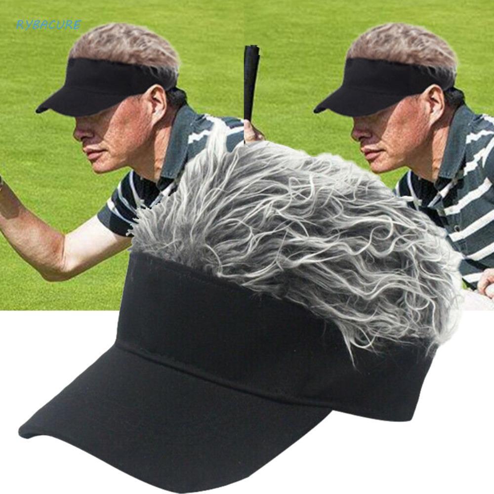 Raybre Boné De Beisebol Com Cabelos Espetados Peruca Concisa Guarda-Sol Ajustável Viseira De Masculino Feminino Marrom N