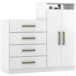 Cômoda 4 Gavetas 2 Portas Multiuso Demóbile