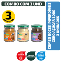 Combo Doces Imperdíveis Zero Açúcar 200g - 3 unidades