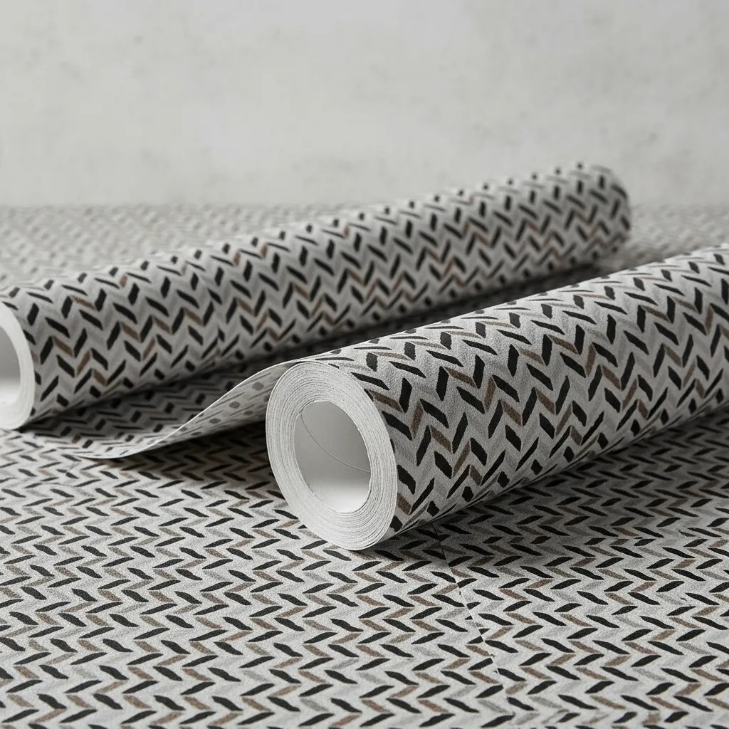 Papel parede 5m adesivo geométrico lavável textura PVC zig zag moderno De Achadinho