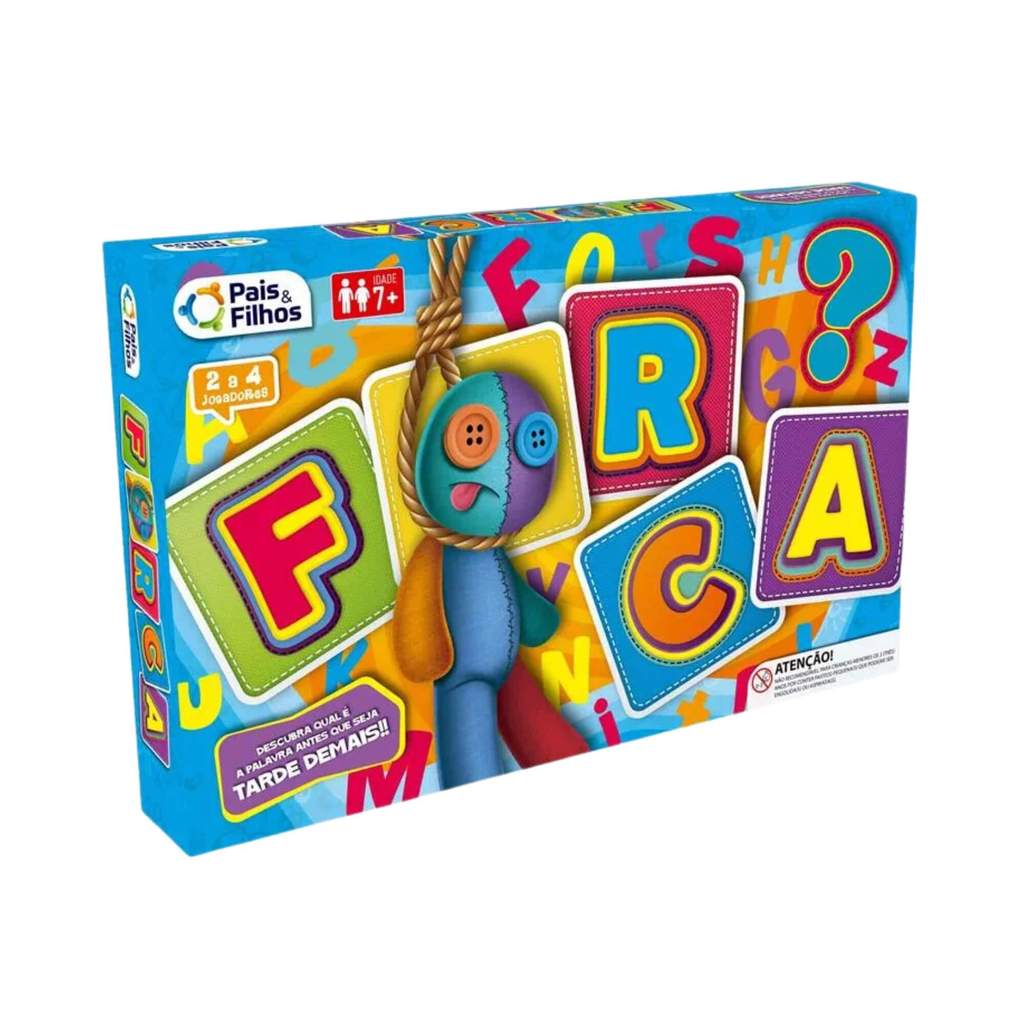 Jogo da Forca 128 Peças Pais e Filhos Interativo Divertido Família Educativo Jogo Palavras - 7173-1