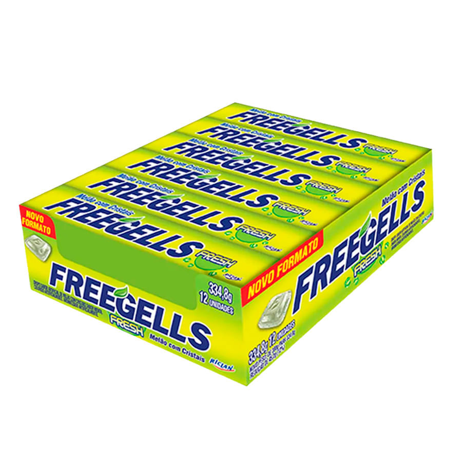 Drops Melão Freegells 334,8Gr c/12 unid. - Riclan em Oferta na Shopee