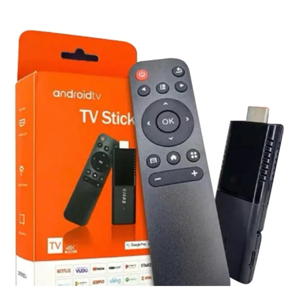 Imagem Tv Stick / Smart Tv Android 4k Wi-fi Hdmi Streaming Cor Preto Tipo De Controle Remoto Mini
