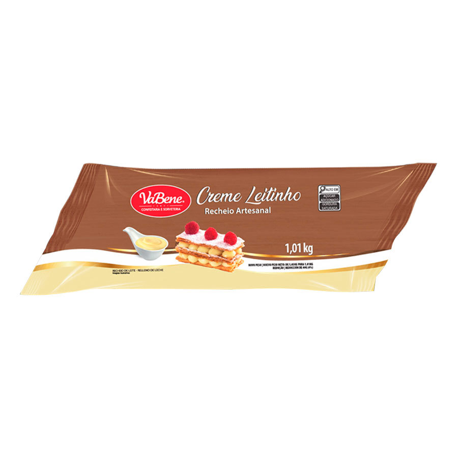 Recheio Artesanal Creme Leitinho 1,01kg Vabene em Oferta na Shopee
