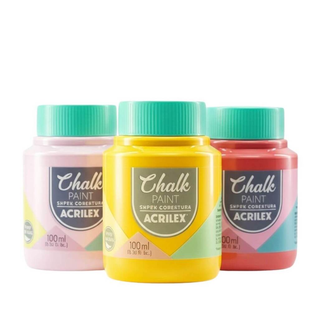 Tinta Chalk Paint Acrilex Alta Cobertura 100ml Escolha a cor em Oferta na Shopee