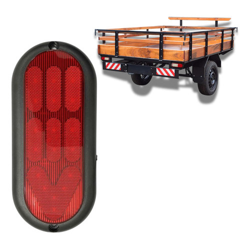1 Un Lanterna Traseira Carretinha Universal 18 Leds Cristal Ambos Lados Vermelho. em Oferta na Shopee