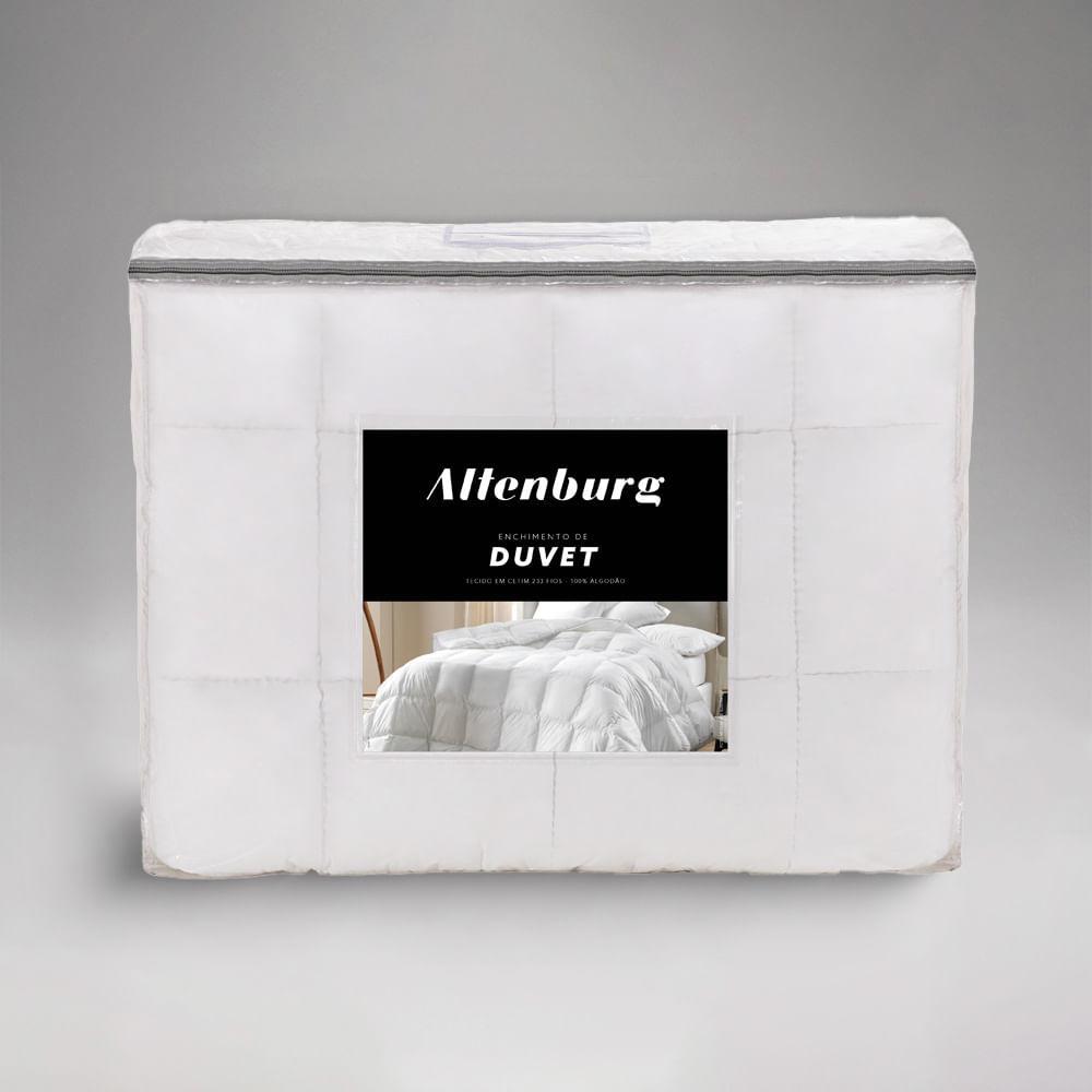 Enchimento de Duvet King Altenburg Cetim 233 Fios Branco