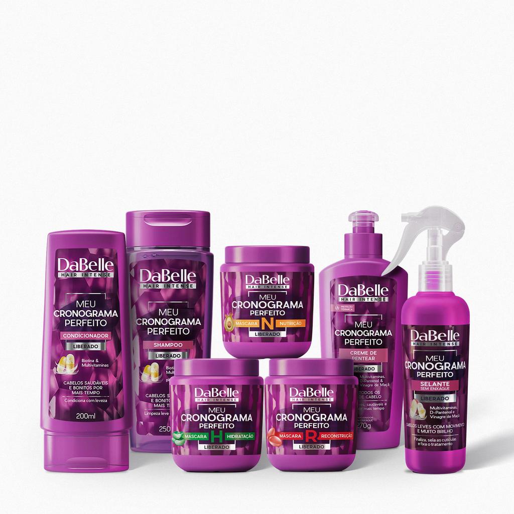 Kit DaBelle Hair Intense Meu Cronograma Perfeito -(7 Produtos) em Oferta na Shopee