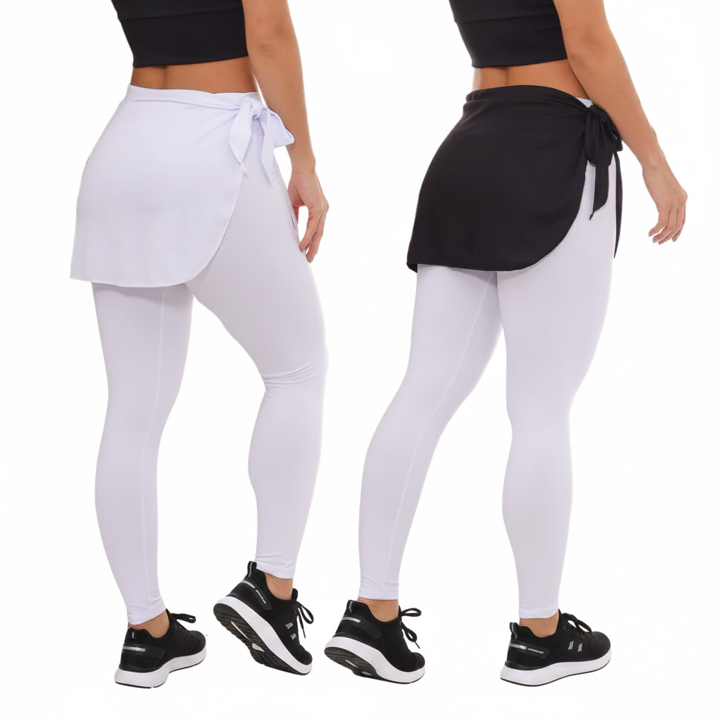 Kit 2/3 Tapa Bumbum Estilo Saia Fitness Roupas de Academia Feminina