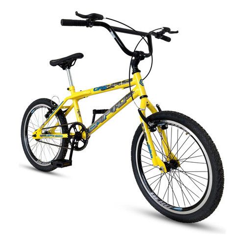 Bicicleta Aro 20 Cross Cripto Bmx Freestyle Pneu Preto Amarelo/Azul em Oferta na Shopee