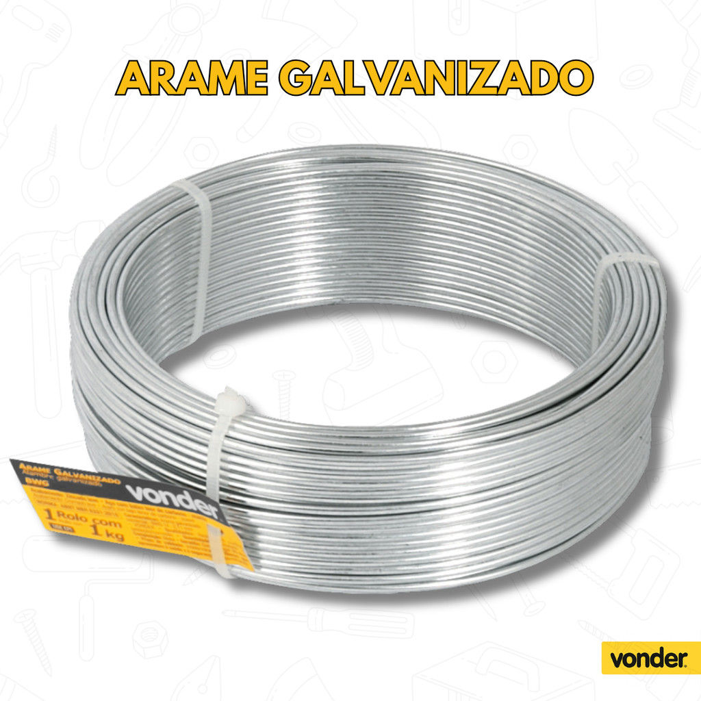 Arame Galvanizado 22 BWG 0,71 mm – VONDER