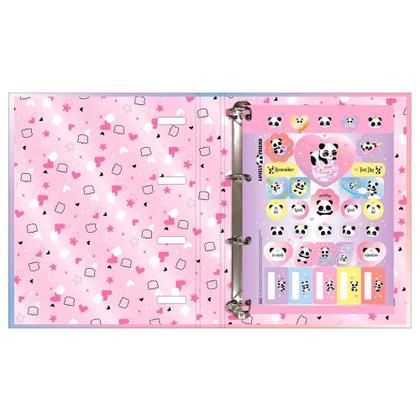 Caderno Cartonado Universitário Lovely Friend Panda Tilibra