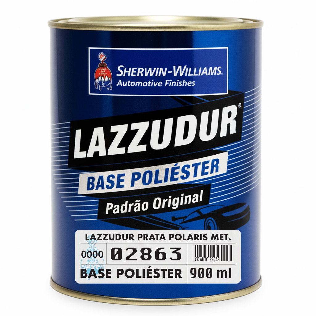 Tinta Automotiva Poliéster - Prata Polaris Metálico (900ml)
