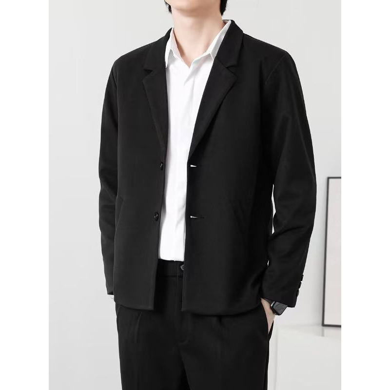 Outono inverno na moda novo estilo moda padrão grosso terno de lã masculino Street Wear moda Casual All-Match pequeno te