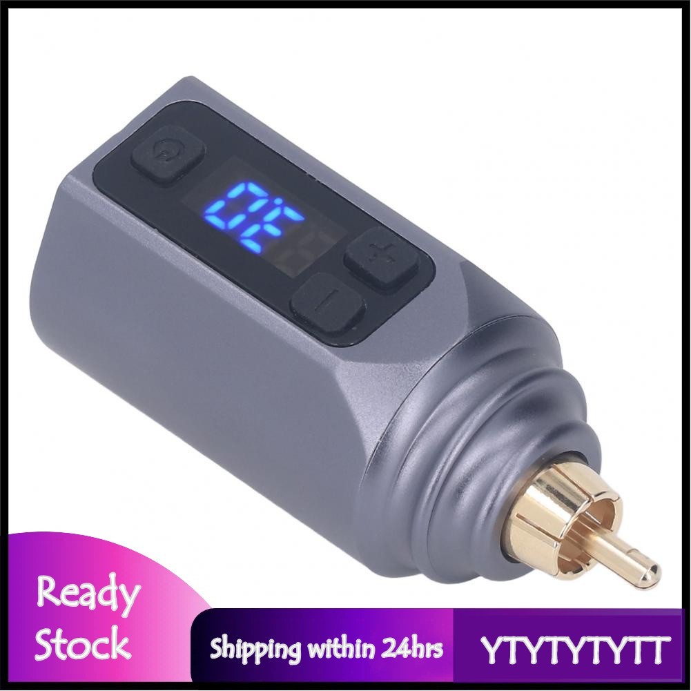 Ytytytytt   Wireless Tattoo Power Supply 3‑12V Adjust RCA Interface 1500mAh Capacity Machine Battery