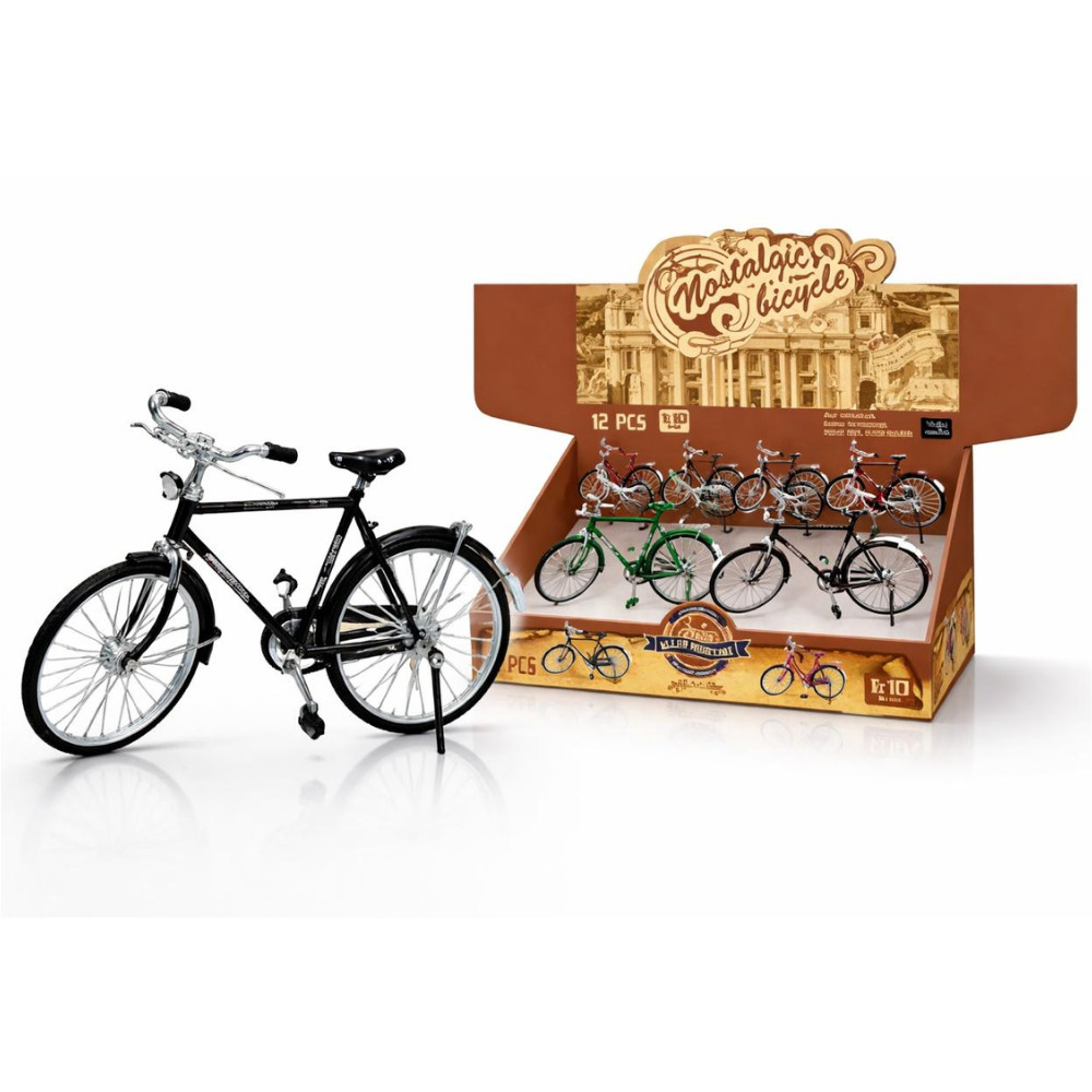 Miniatura Bicicleta Retro Vintage Metal Escala 1:10 Colecionável Sortida - MEGATOYS 2027A
