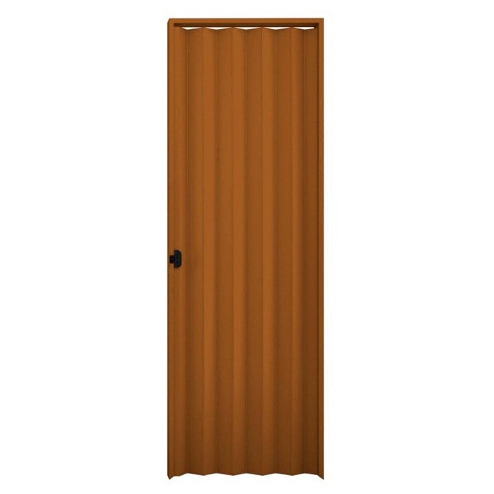 Porta Sanfonada Interna Plasbil PVC Mogno, 210 x 80 cm