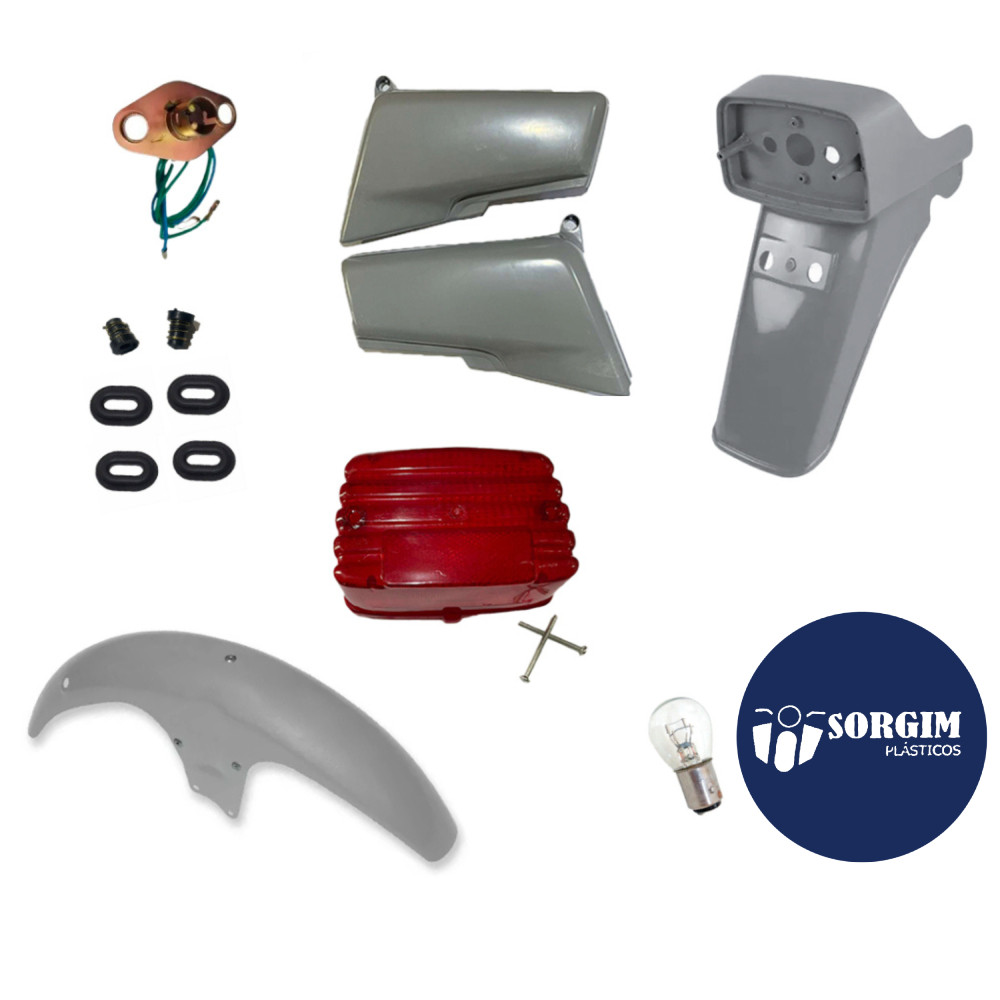Kit Restauração CG 125 83/89 Sem Pintura - Tampas e Paralamas